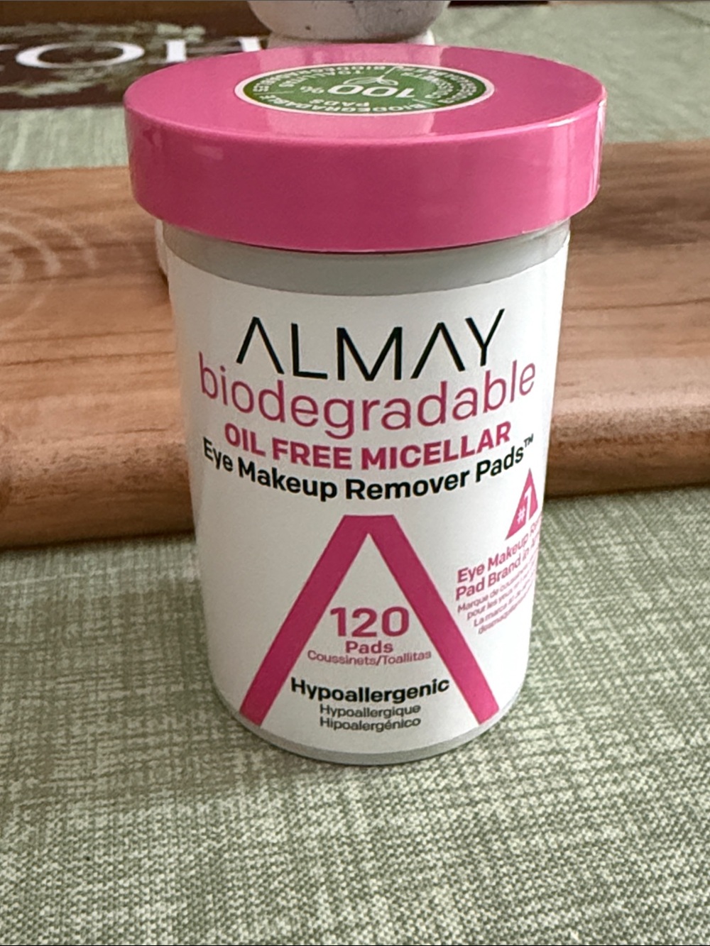 Almay Oil-Free Micellar Eye Makeup Remover Pads — Pink Accents